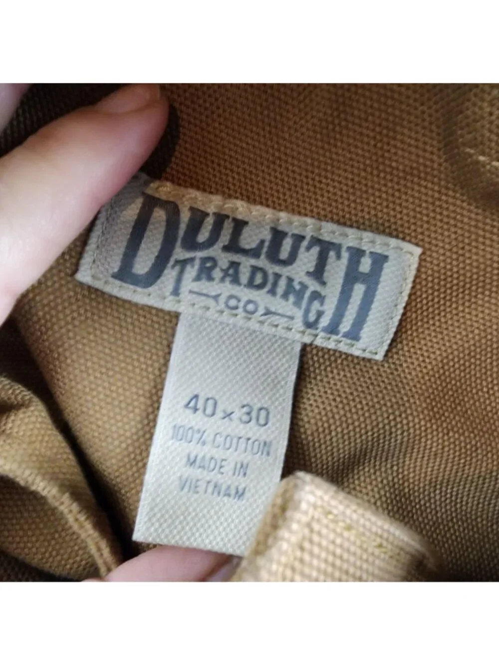Duluth Pants Mens 40x30 Brown Double Knee Cotton Mid Rise Cargo